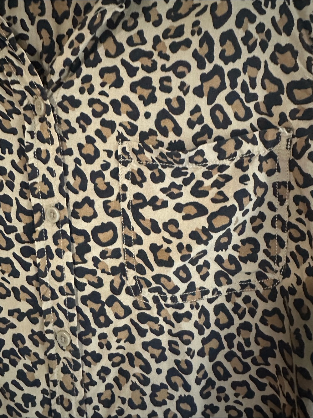 beachlunchlounge Leopard Print Button-Down Shirt in Brown - Picture 3 of 7